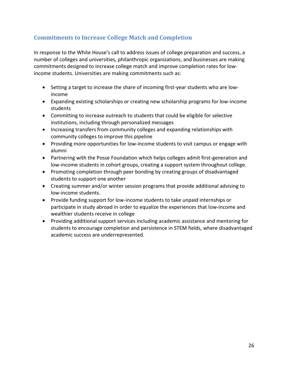 Increasing College Opportunity for Low-Income Students, Page 26
