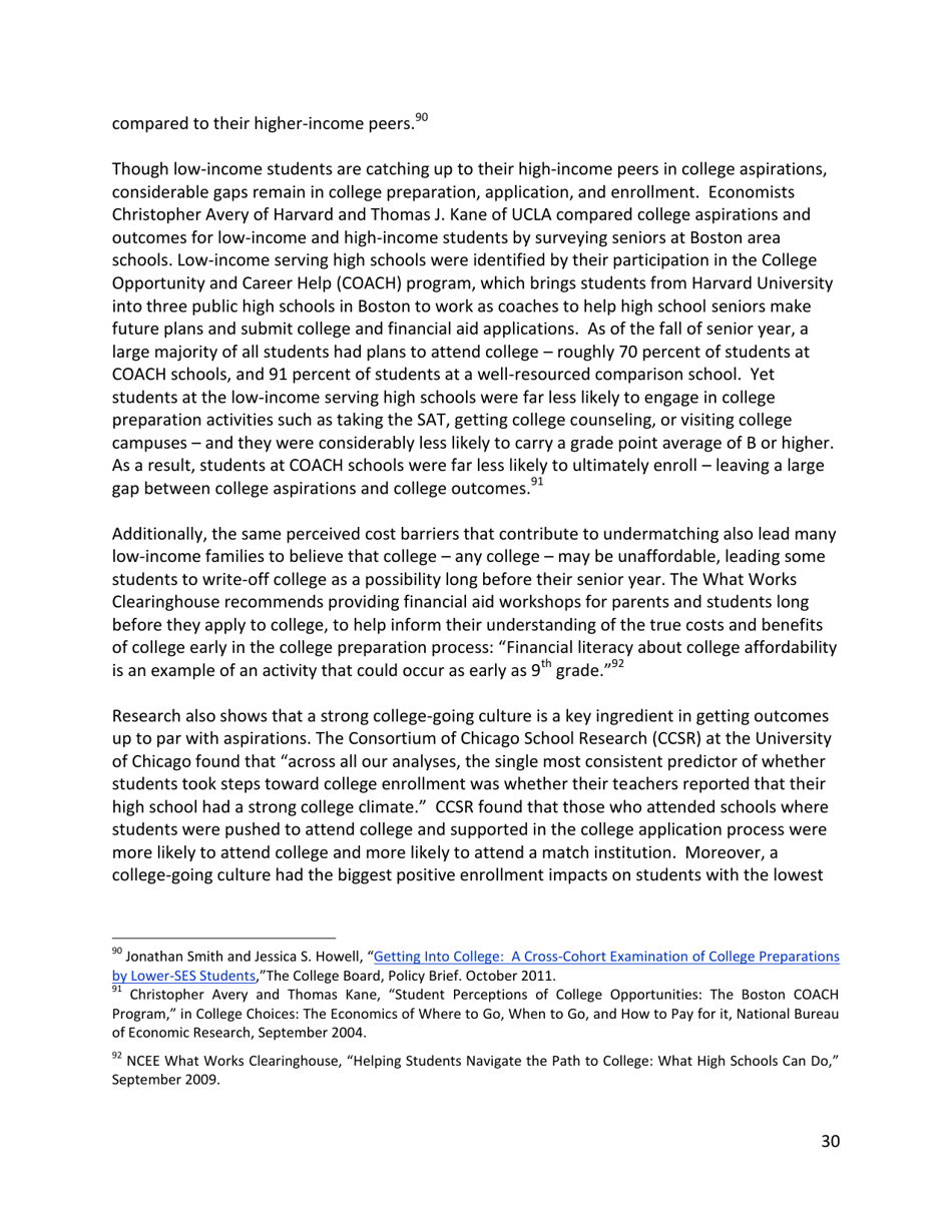 Increasing College Opportunity for Low-Income Students, Page 30
