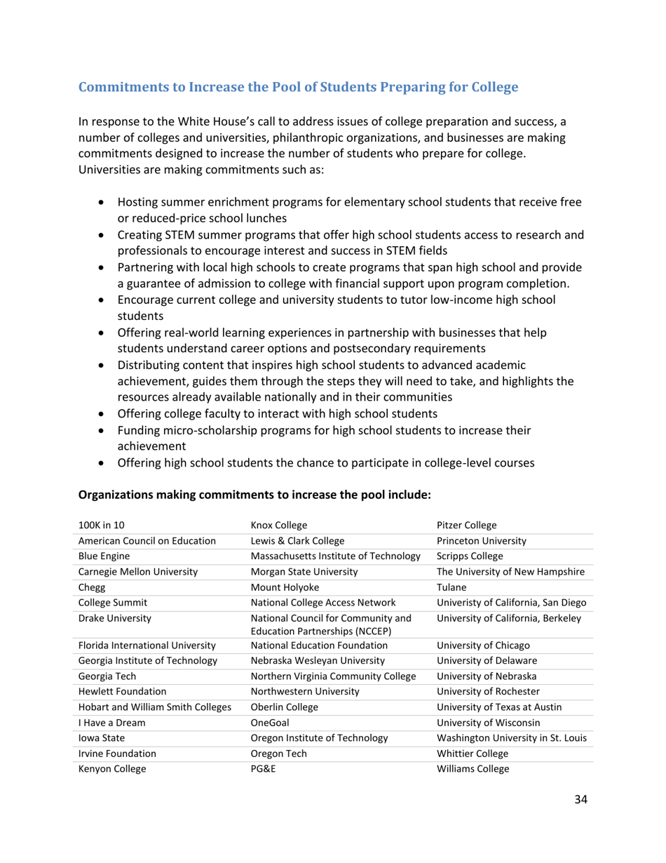 Increasing College Opportunity for Low-Income Students, Page 34