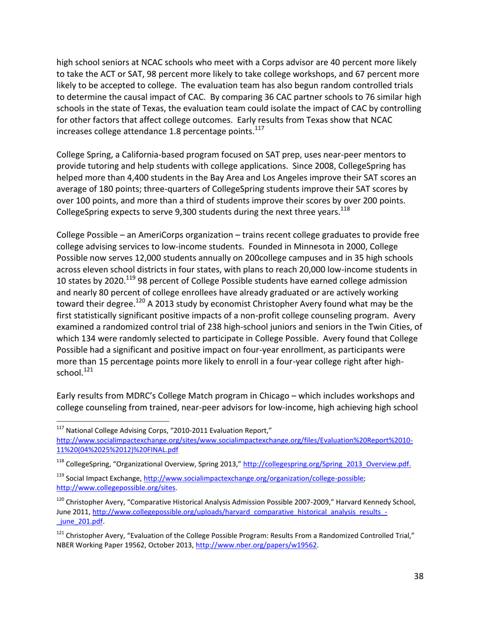 Increasing College Opportunity for Low-Income Students, Page 38