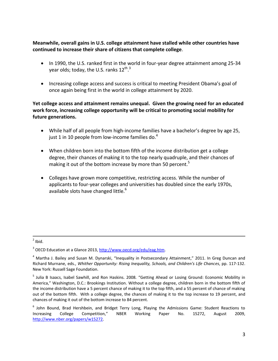 Increasing College Opportunity for Low-Income Students, Page 3