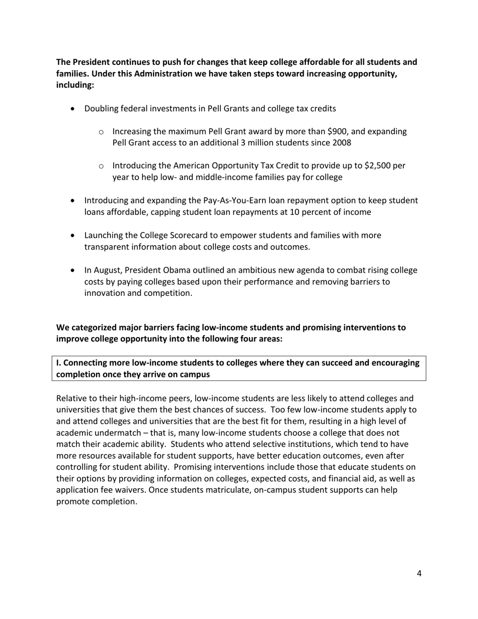 Increasing College Opportunity for Low-Income Students, Page 4