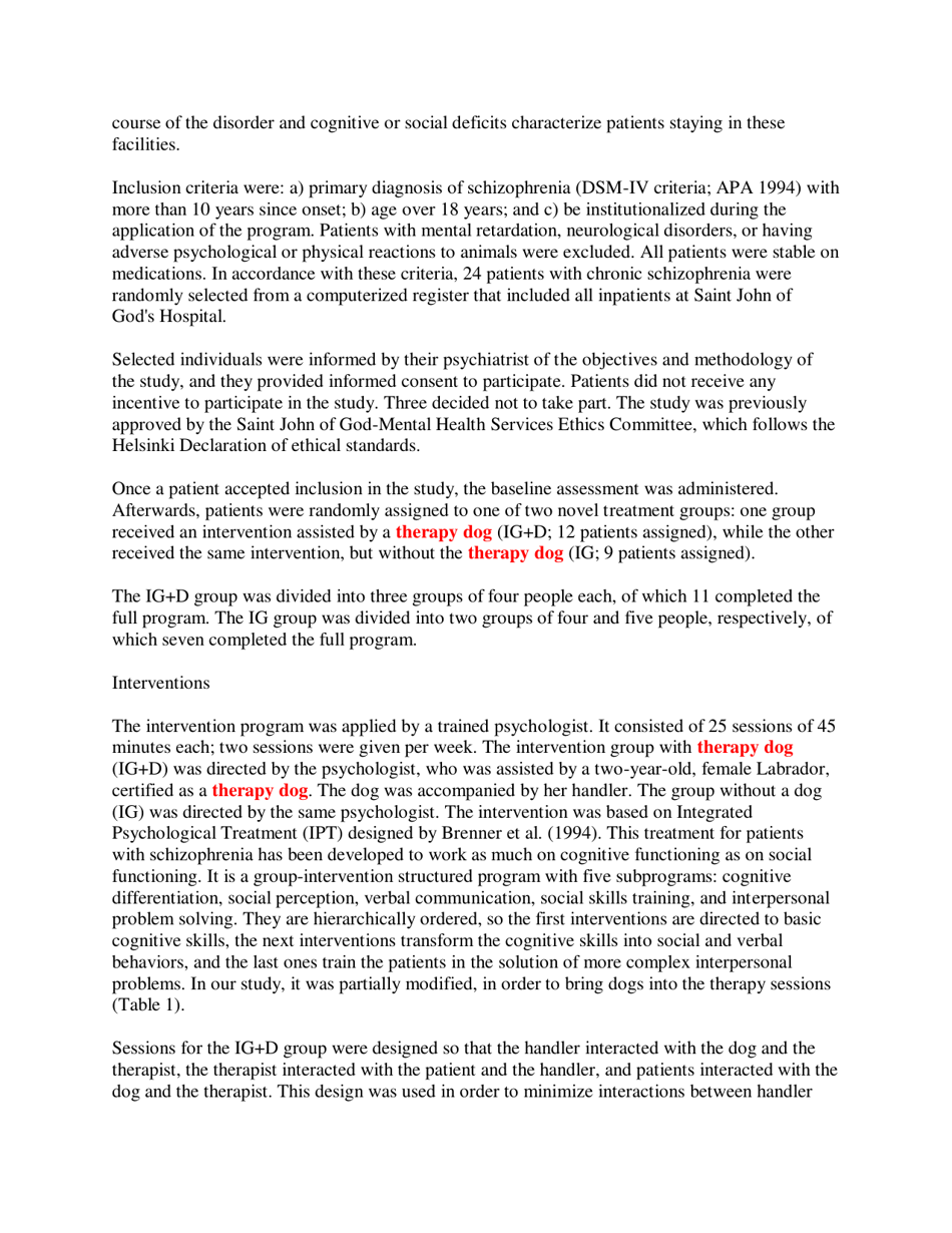 Dog-Assisted Therapy in the Treatment of Chronic Schizophrenia Inpatients - Victoria Villalta-Gil, Mercedes Roca, Nieves Gonzalez, Eva Domenec, Cuca, Ana Escanilla, M. Rosa Asensio, M. Elisa Esteban, Susana Ochoa, Josep Maria Haro. Anthrozoos, Page 3