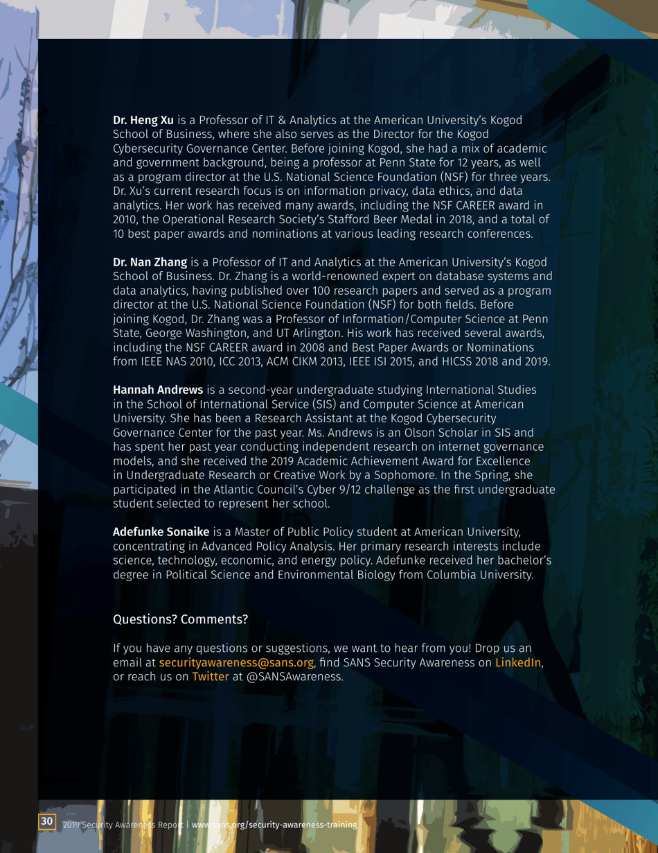 Security Awareness Report: the Rising Era of Awareness Training - Sans, Page 30