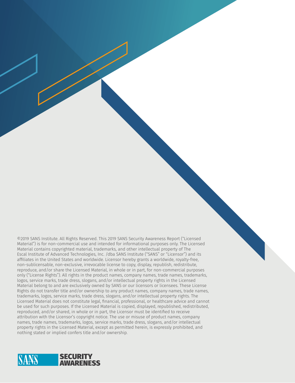 Security Awareness Report: the Rising Era of Awareness Training - Sans, Page 32
