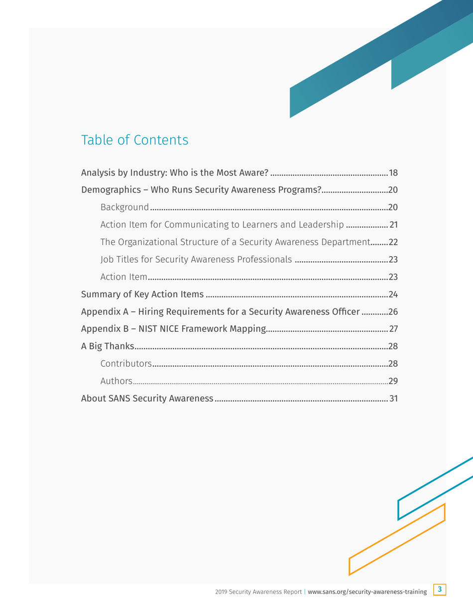 Security Awareness Report: the Rising Era of Awareness Training - Sans, Page 3