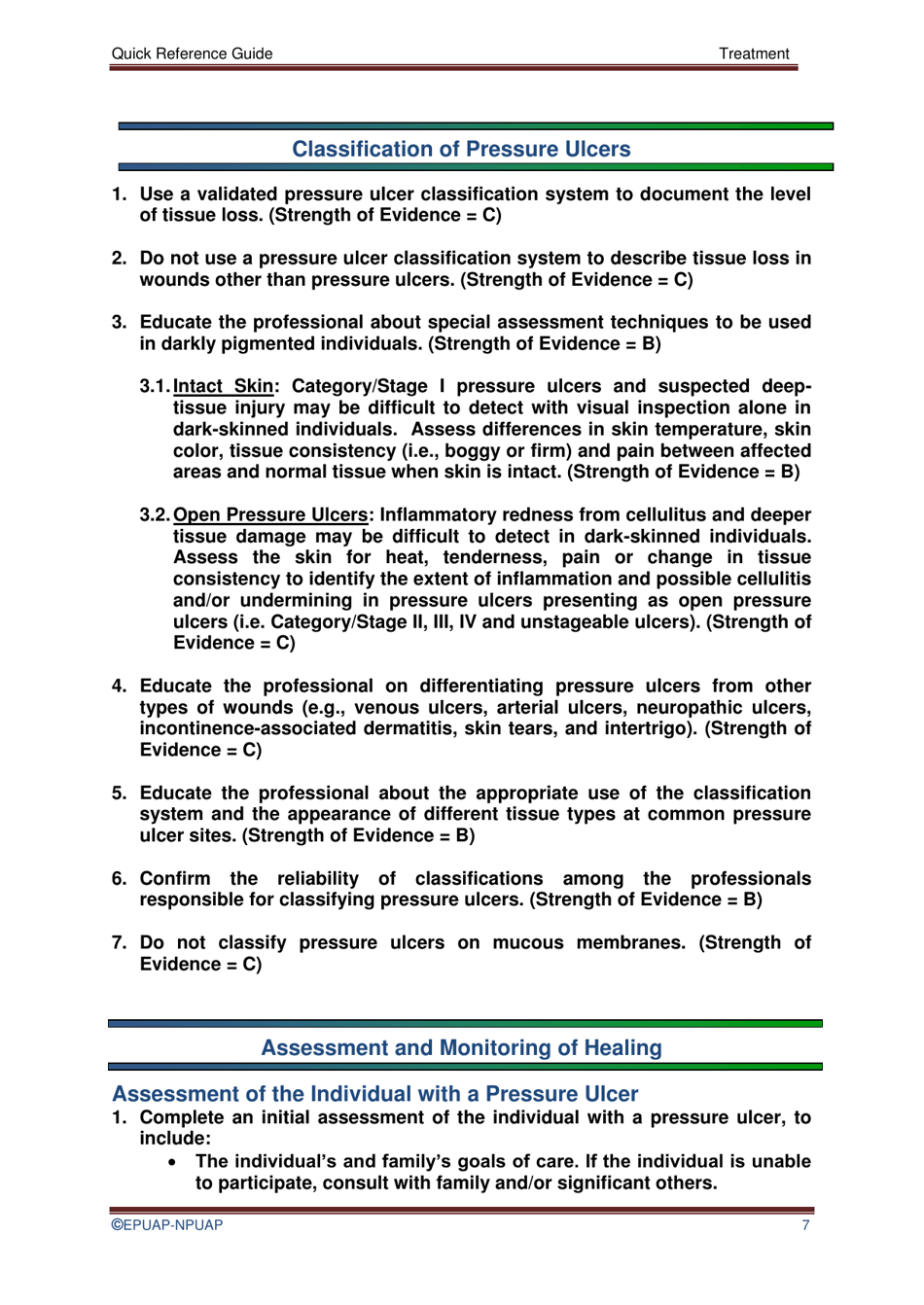 Pressure Ulcer Treatment Quick Reference Guide, Page 10
