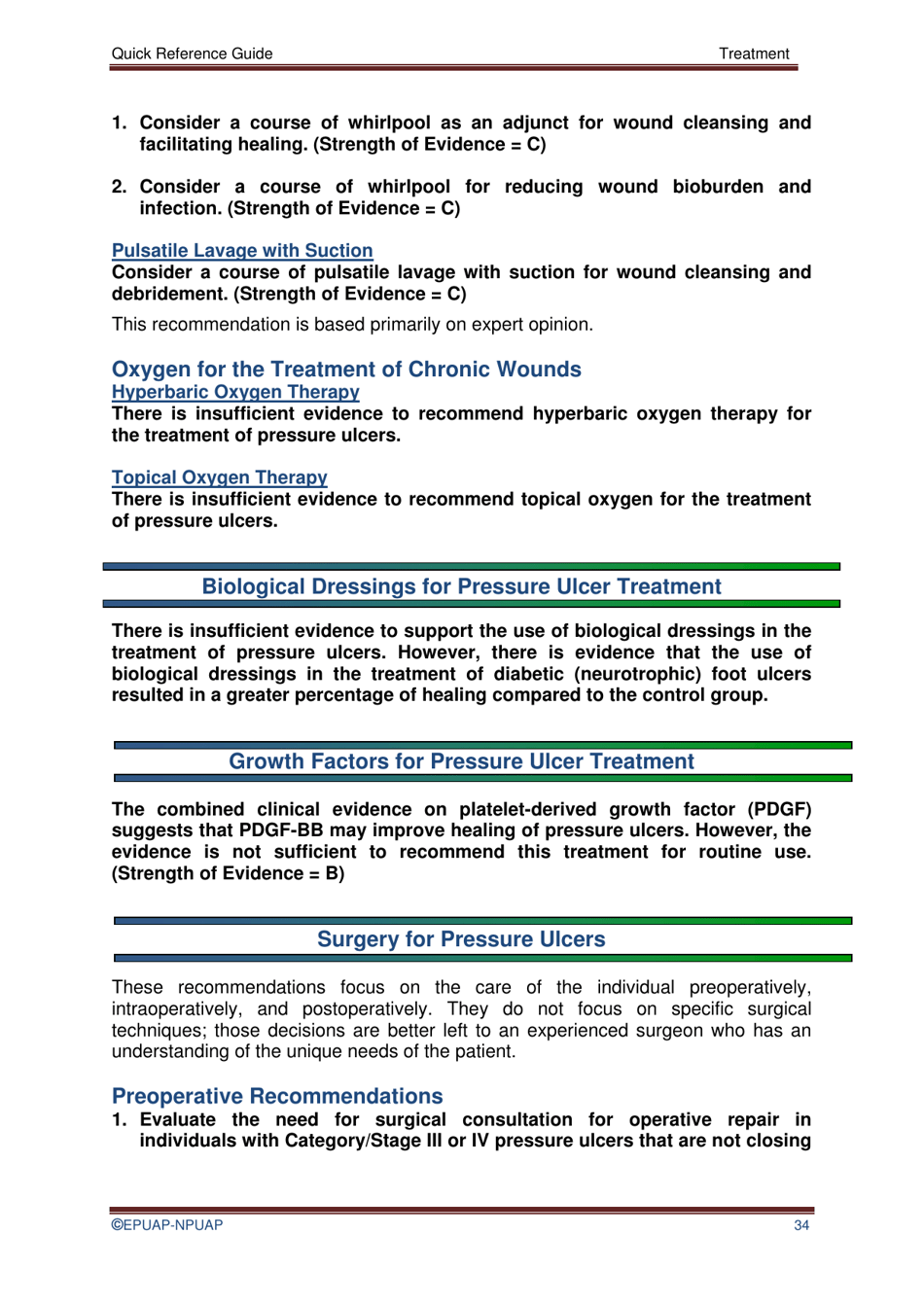 Pressure Ulcer Treatment Quick Reference Guide, Page 37