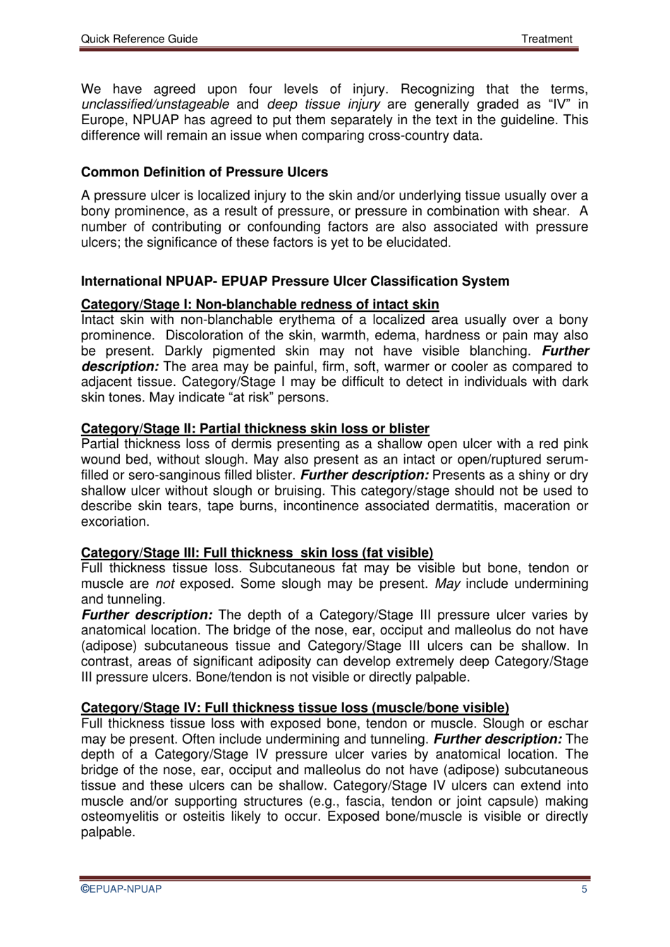 Pressure Ulcer Treatment Quick Reference Guide, Page 8