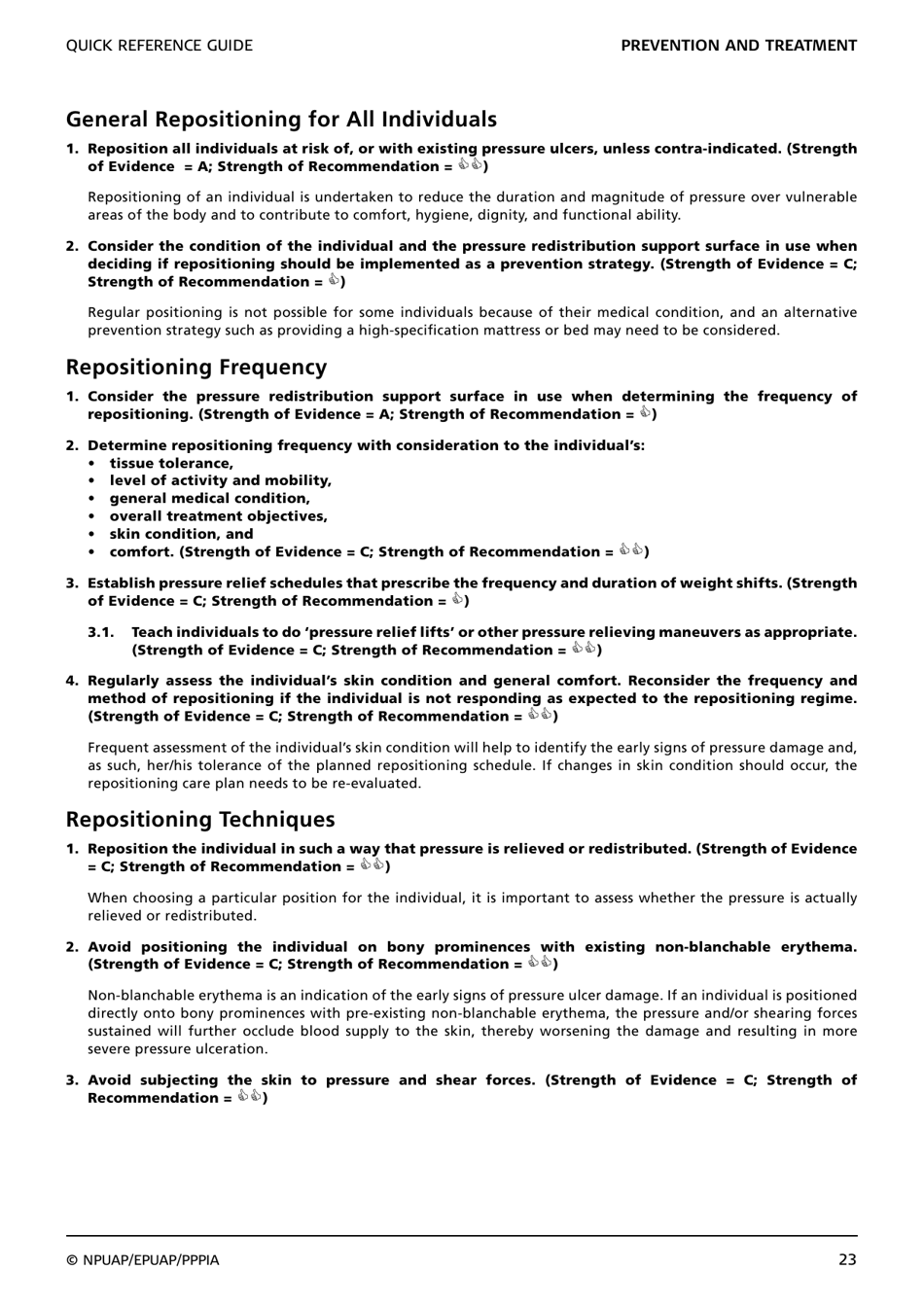 Prevention and Treatment of Pressure Ulcers: Quick Reference Guide, Page 25