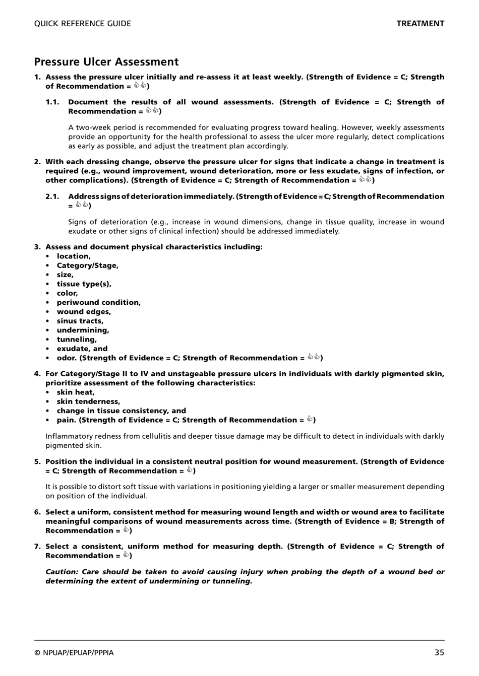 Prevention and Treatment of Pressure Ulcers: Quick Reference Guide, Page 37