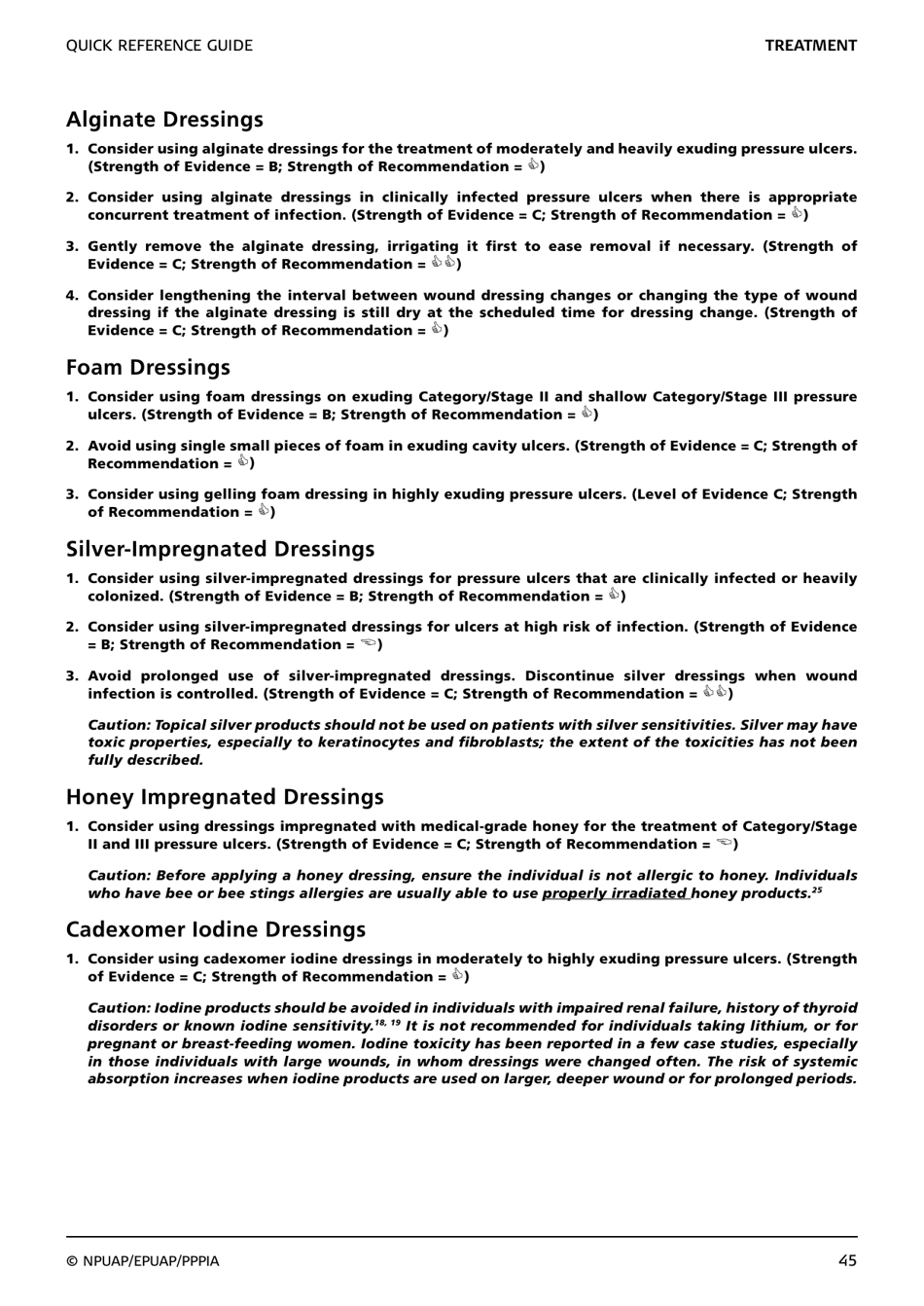Prevention and Treatment of Pressure Ulcers: Quick Reference Guide, Page 47