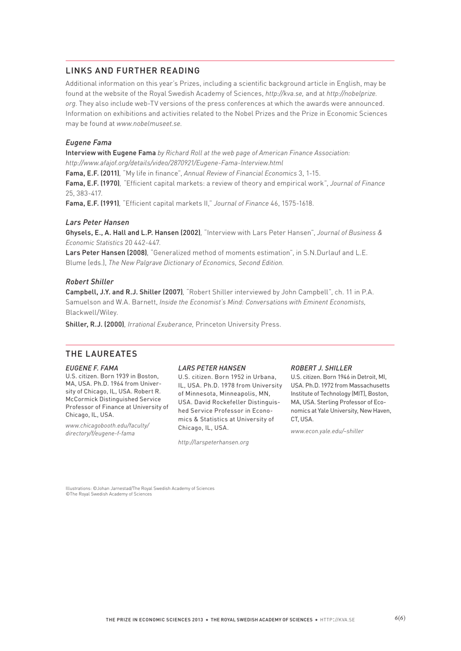 Nobel Prize in Economic Sciences 2013: Trendspotting in Asset Markets, Page 6