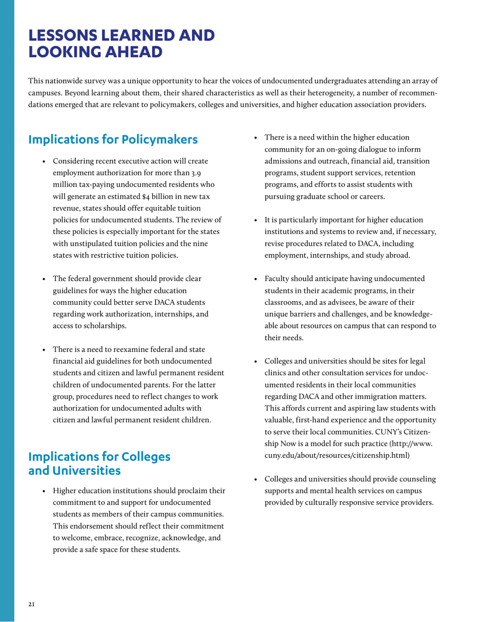 In the Shadows of the Ivory Tower: Undocumented Undergraduates and the Liminal State of Immigration Reform, Page 28