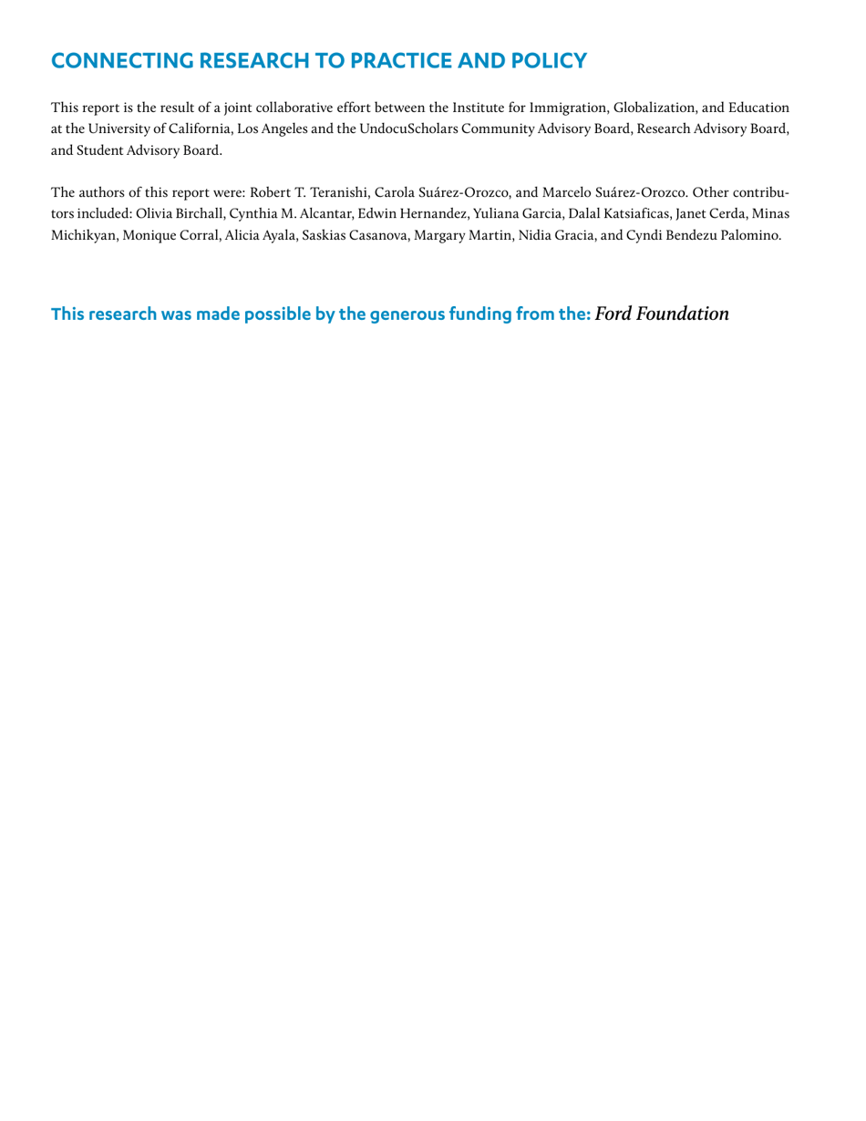 In the Shadows of the Ivory Tower: Undocumented Undergraduates and the Liminal State of Immigration Reform, Page 2