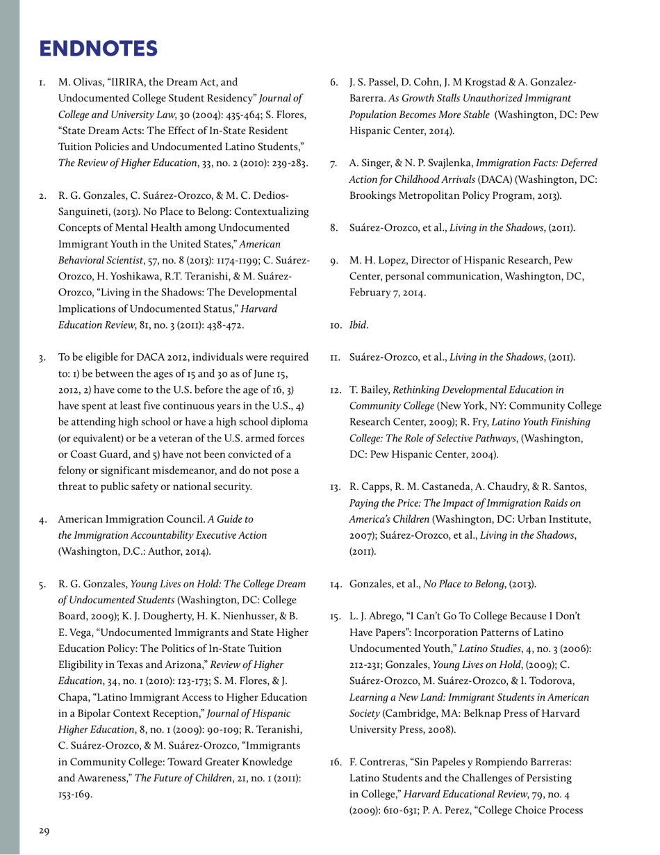 In the Shadows of the Ivory Tower: Undocumented Undergraduates and the Liminal State of Immigration Reform, Page 36