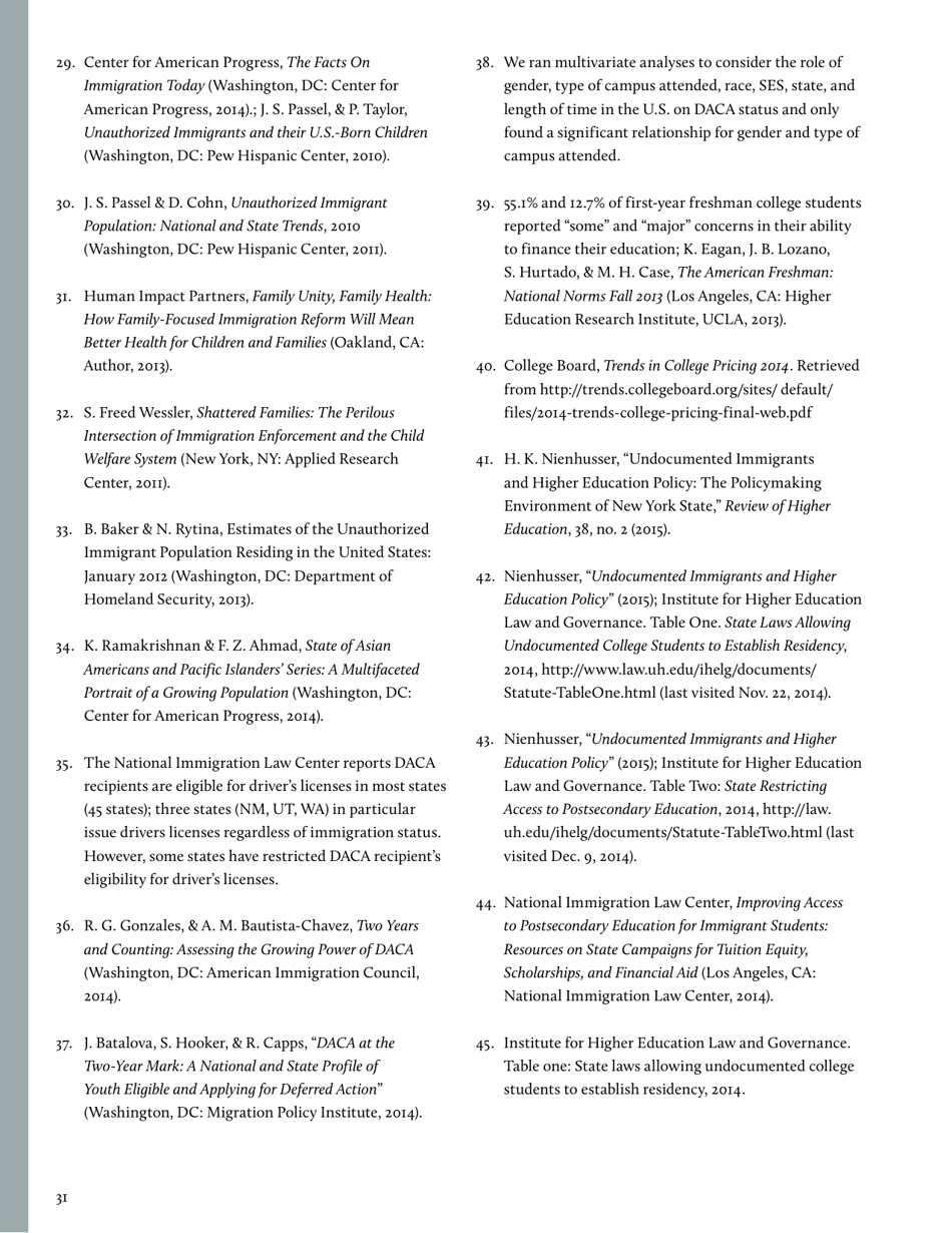 In the Shadows of the Ivory Tower: Undocumented Undergraduates and the Liminal State of Immigration Reform, Page 38