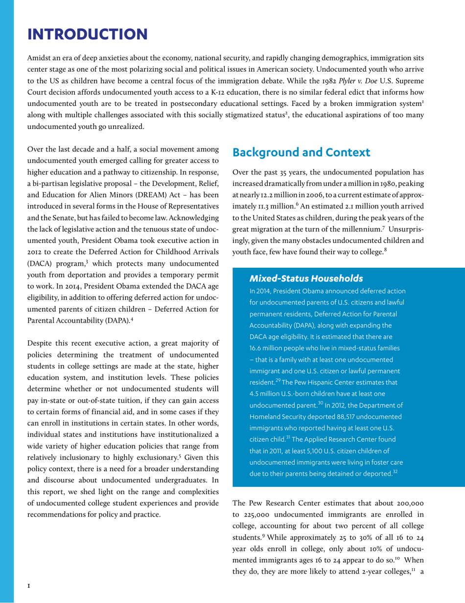 In the Shadows of the Ivory Tower: Undocumented Undergraduates and the Liminal State of Immigration Reform, Page 8