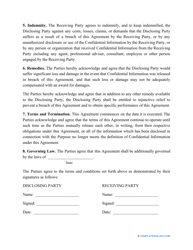 Confidentiality Agreement Template, Page 3