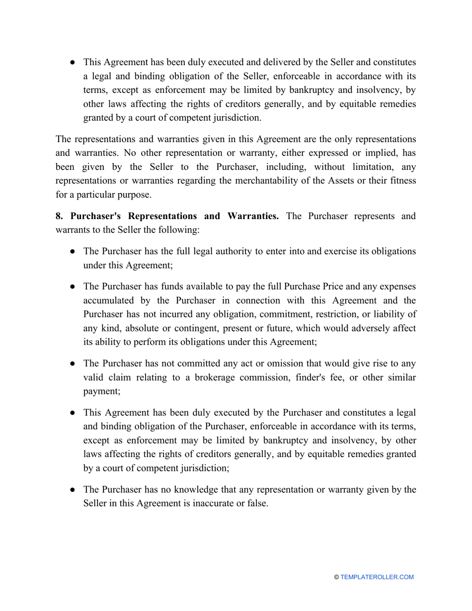 Business Sale Agreement Template, Page 5