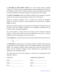 Temporary Employment Contract Template, Page 3