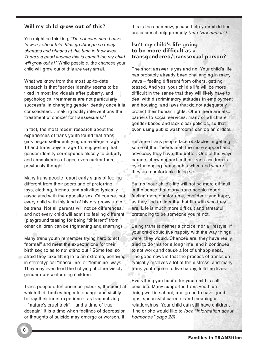 Families in Transition: a Resource Guide for Parents of Trans Youth - Central Toronto Youth Services, Page 10