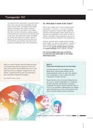 Families in Transition: a Resource Guide for Parents of Trans Youth - Central Toronto Youth Services, Page 11