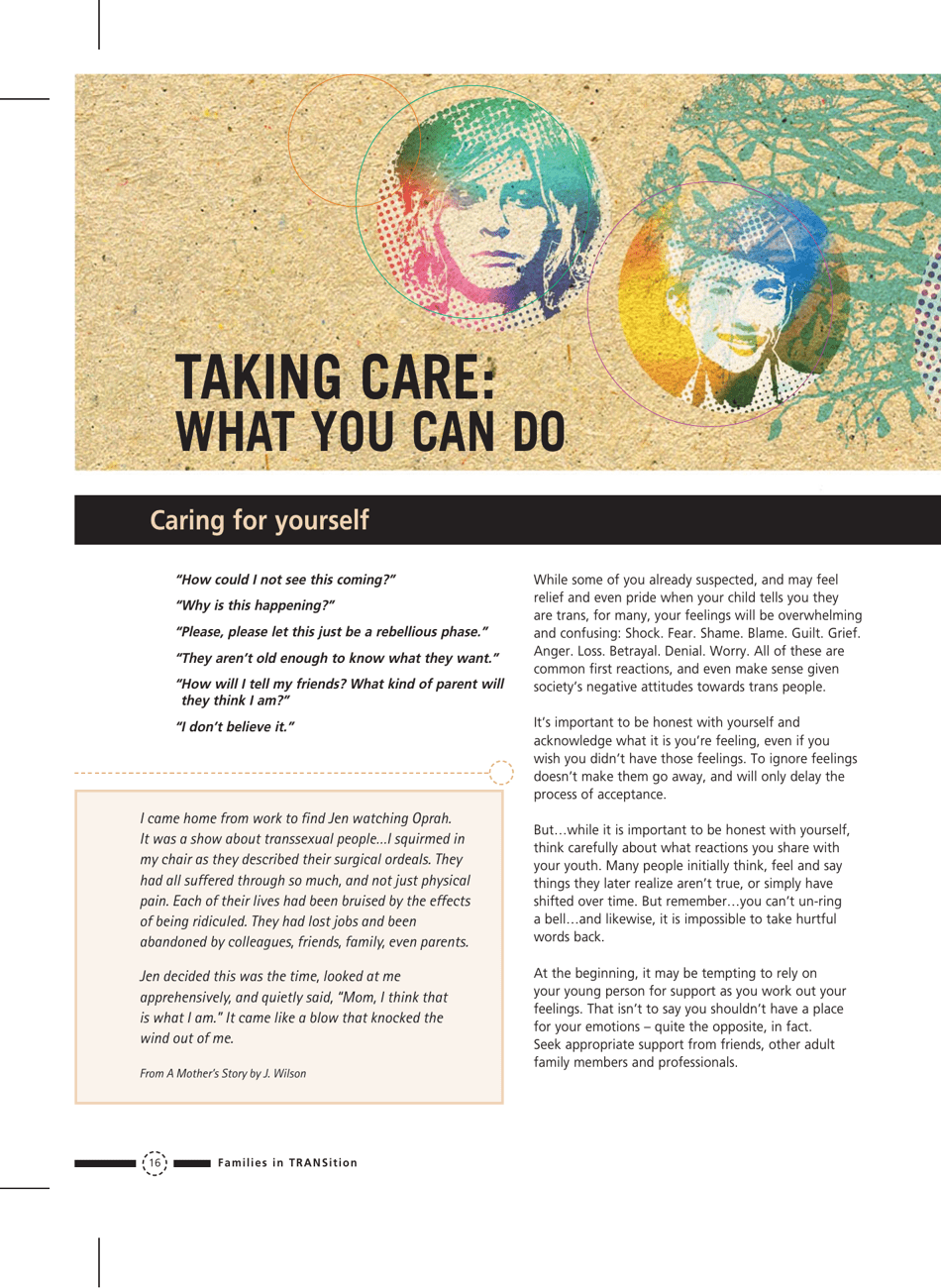 Families in Transition: a Resource Guide for Parents of Trans Youth - Central Toronto Youth Services, Page 18