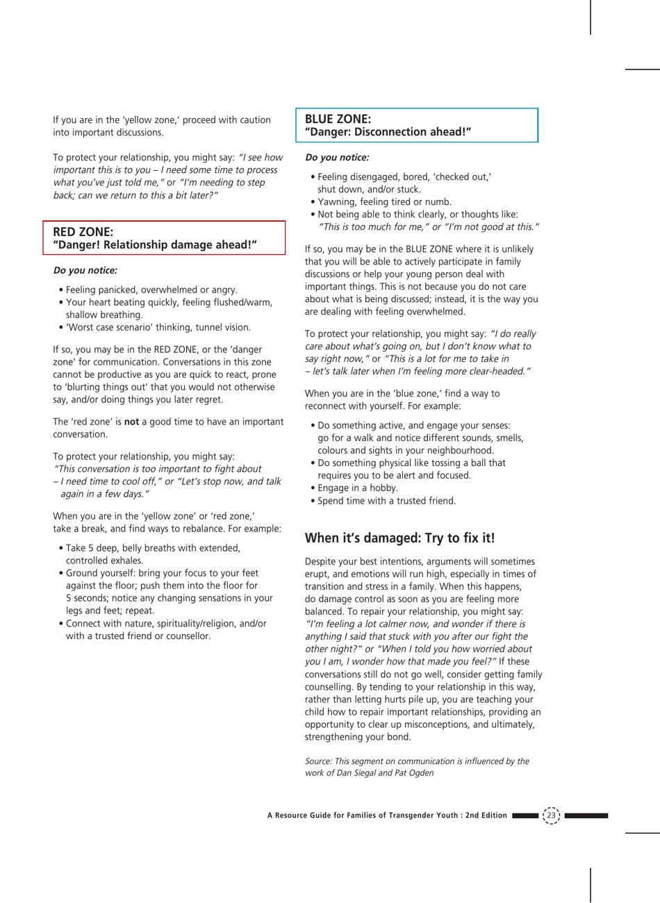 Families in Transition: a Resource Guide for Parents of Trans Youth - Central Toronto Youth Services, Page 25