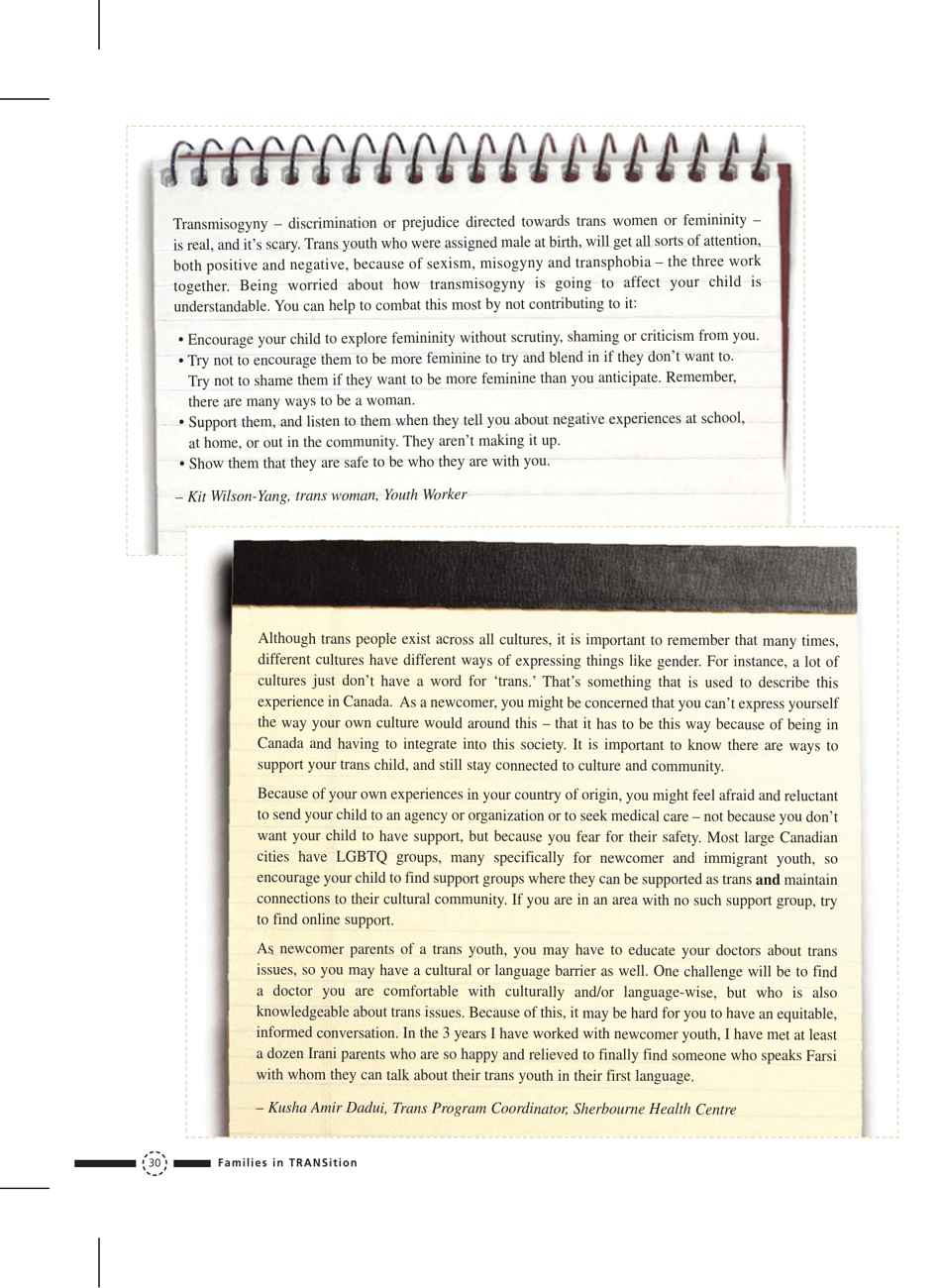 Families in Transition: a Resource Guide for Parents of Trans Youth - Central Toronto Youth Services, Page 32