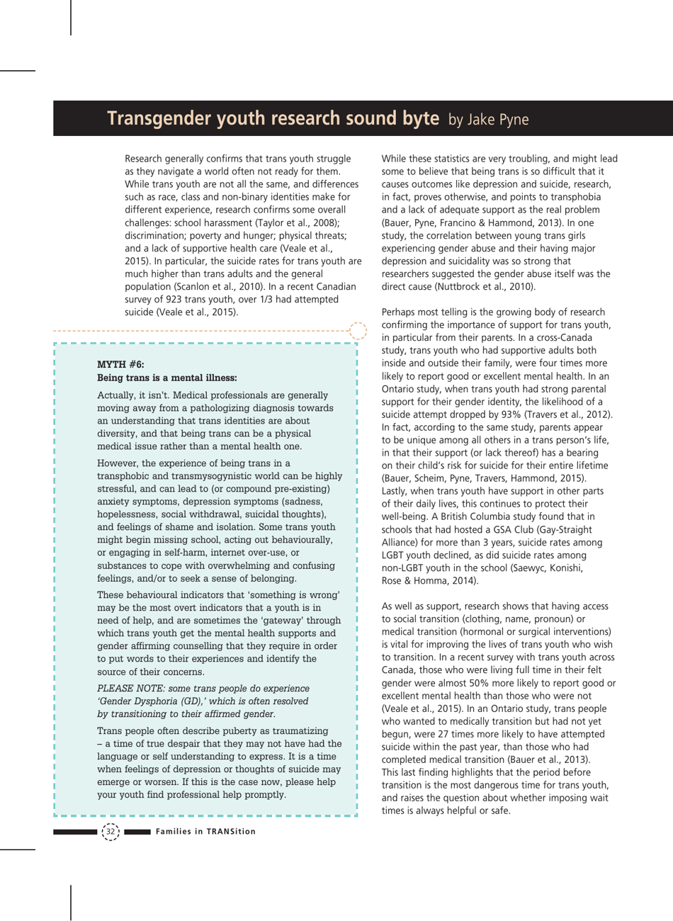 Families in Transition: a Resource Guide for Parents of Trans Youth - Central Toronto Youth Services, Page 34