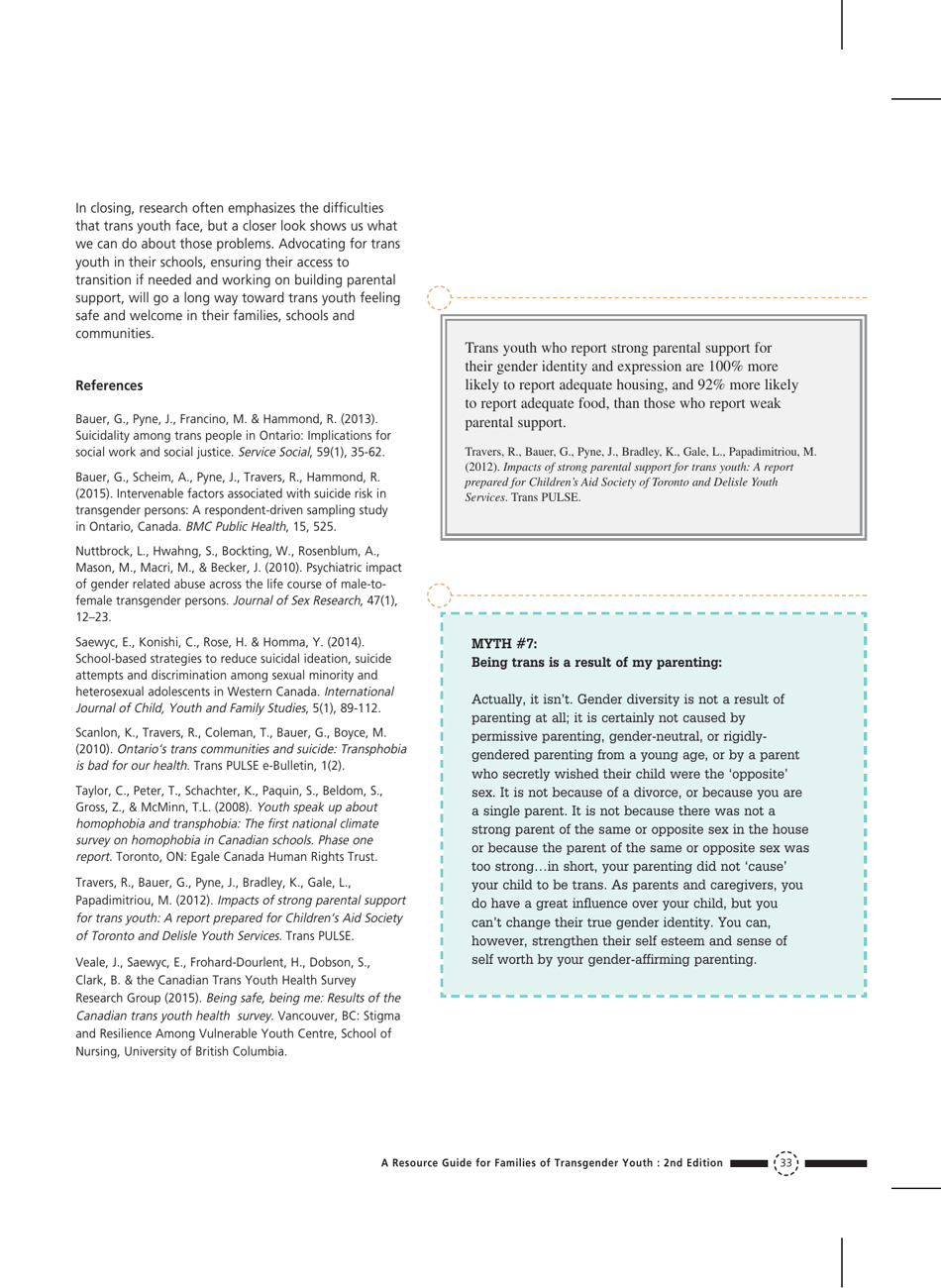 Families in Transition: a Resource Guide for Parents of Trans Youth - Central Toronto Youth Services, Page 35