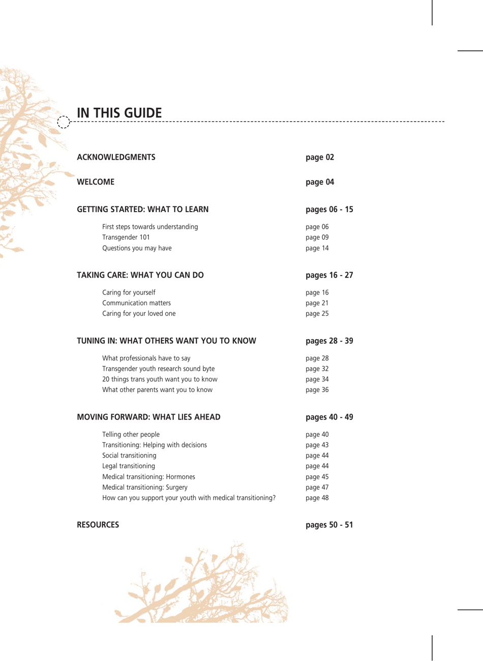 Families in Transition: a Resource Guide for Parents of Trans Youth - Central Toronto Youth Services, Page 3