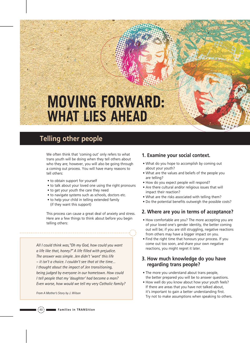 Families in Transition: a Resource Guide for Parents of Trans Youth - Central Toronto Youth Services, Page 42