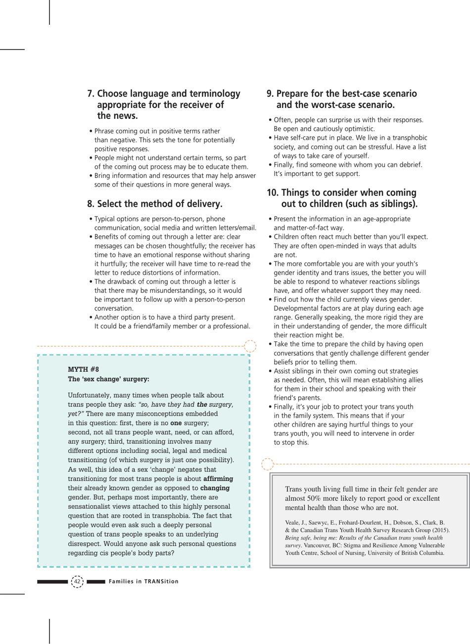 Families in Transition: a Resource Guide for Parents of Trans Youth - Central Toronto Youth Services, Page 44