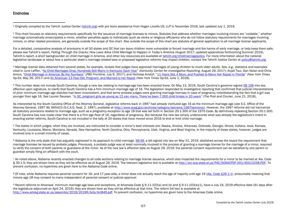 Understanding State Statutes on Minimum Marriage Age and Exceptions - Tahirih Justice Cente, Page 57