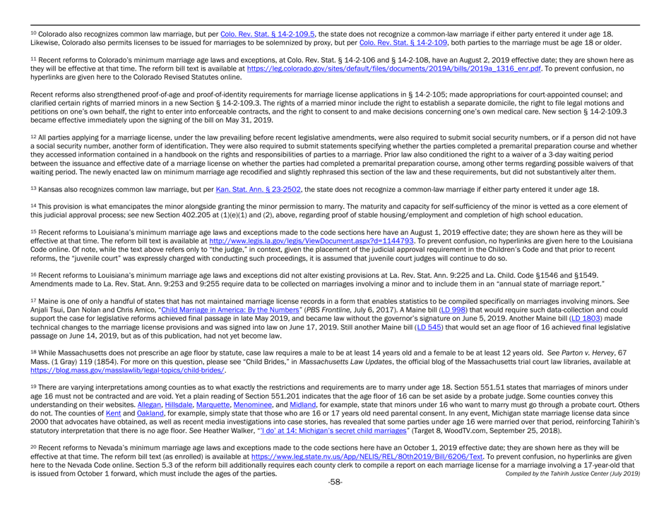 Understanding State Statutes on Minimum Marriage Age and Exceptions - Tahirih Justice Cente, Page 58