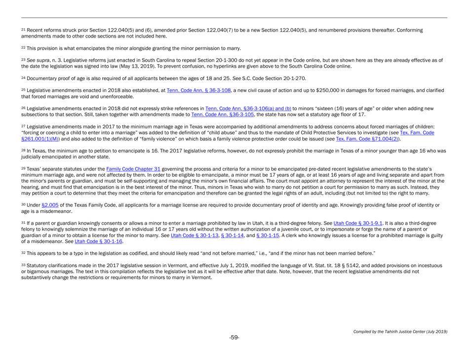 Understanding State Statutes on Minimum Marriage Age and Exceptions - Tahirih Justice Cente, Page 59