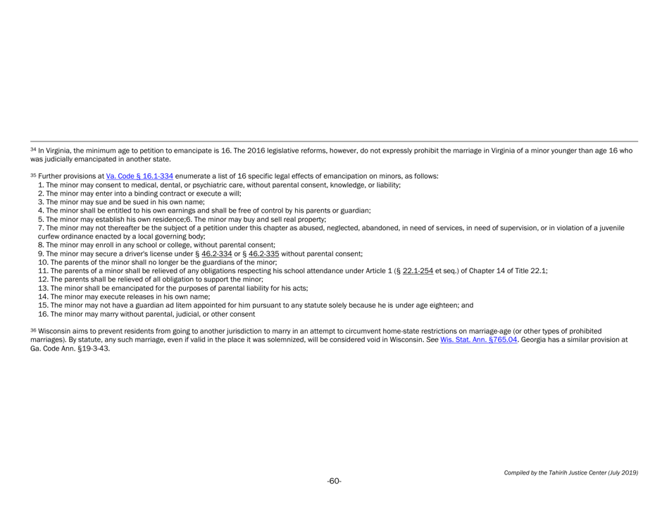 Understanding State Statutes on Minimum Marriage Age and Exceptions - Tahirih Justice Cente, Page 60