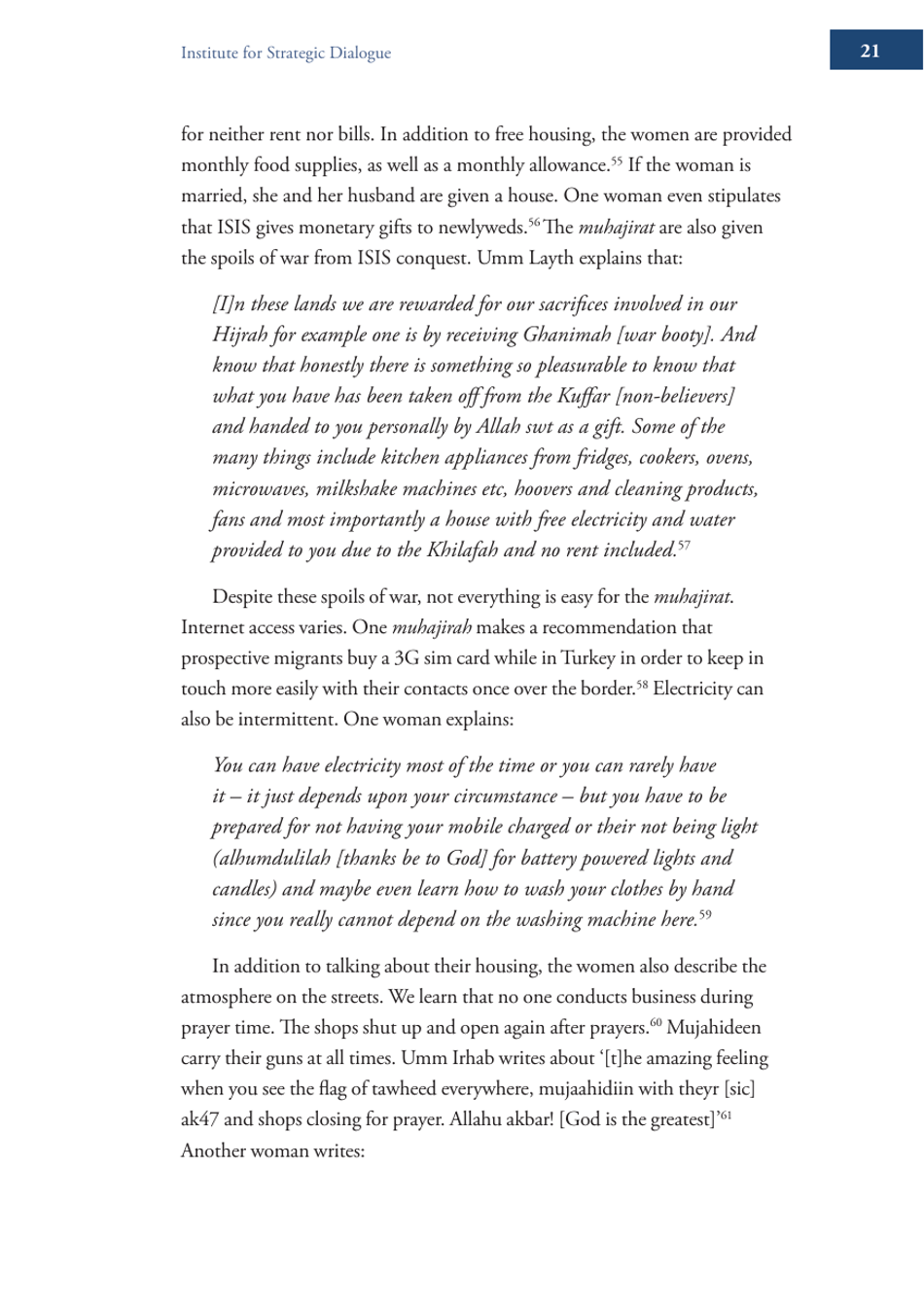 Becoming Mulan? Female Western Migrants to Isis - Carolyn Hoyle, Alexandra Bradford, Ross Frenett - Institute for Strategic Dialogue, Page 21