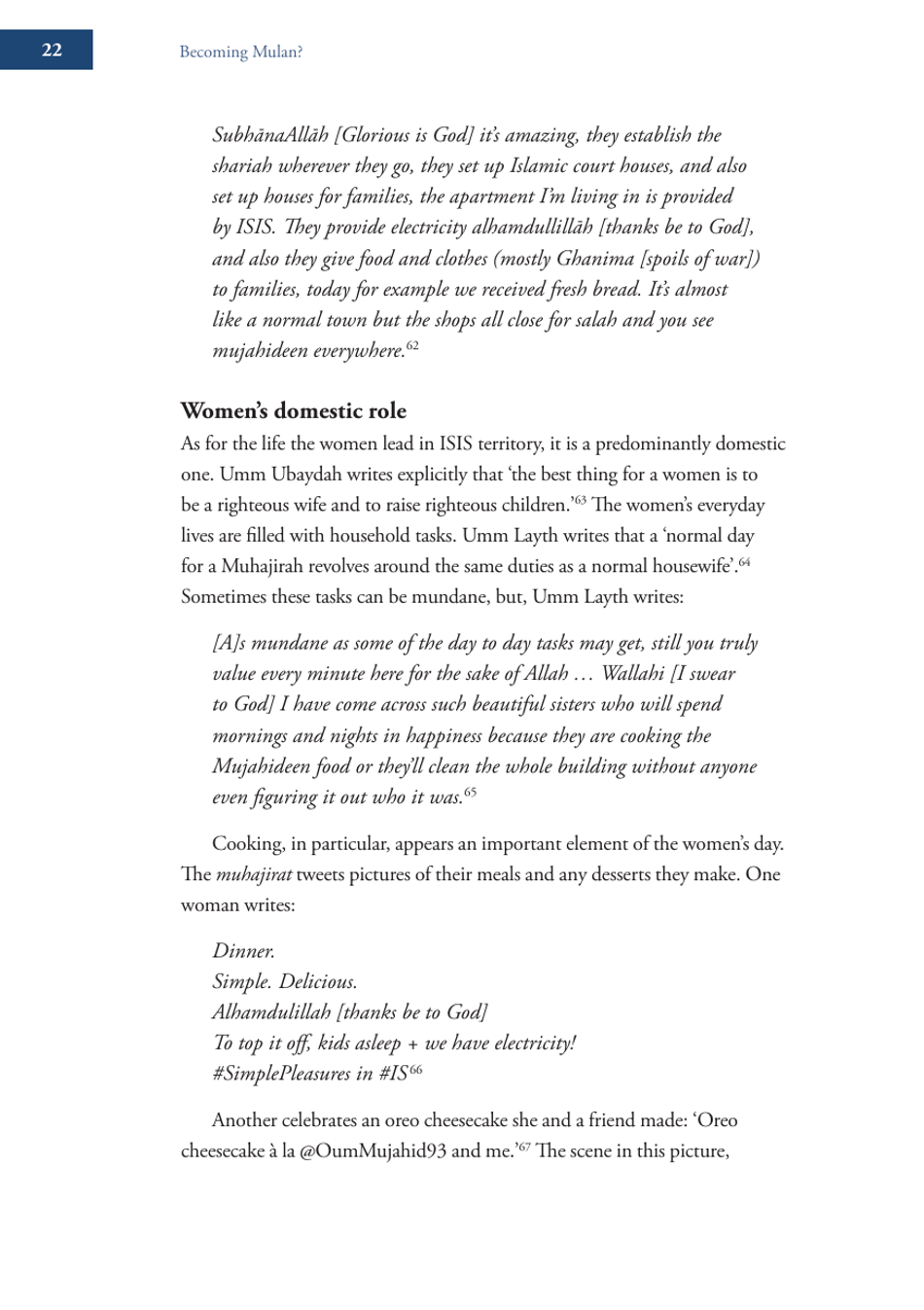 Becoming Mulan? Female Western Migrants to Isis - Carolyn Hoyle, Alexandra Bradford, Ross Frenett - Institute for Strategic Dialogue, Page 22