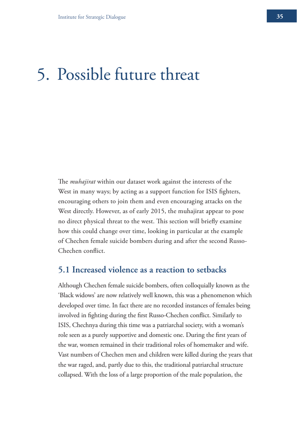 Becoming Mulan? Female Western Migrants to Isis - Carolyn Hoyle, Alexandra Bradford, Ross Frenett - Institute for Strategic Dialogue, Page 35