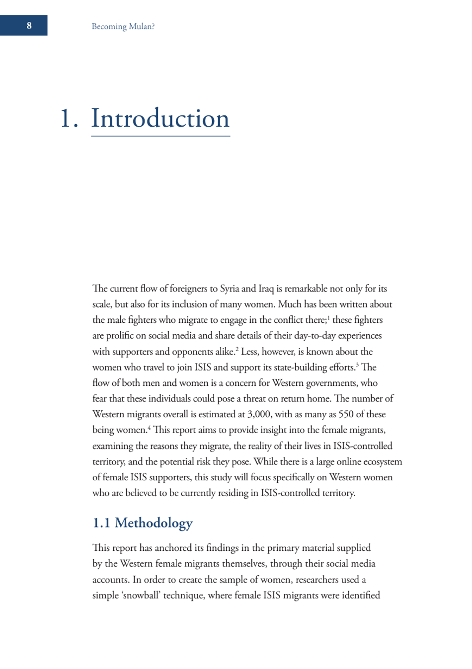 Becoming Mulan? Female Western Migrants to Isis - Carolyn Hoyle, Alexandra Bradford, Ross Frenett - Institute for Strategic Dialogue, Page 8