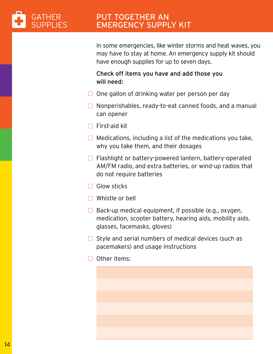 Ready New York: My Emergency Plan - New York City, Page 14