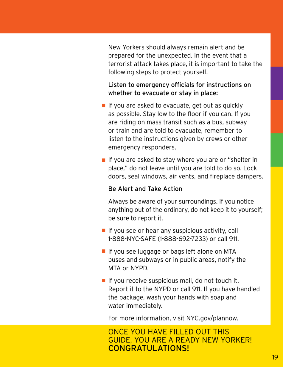 Ready New York: My Emergency Plan - New York City, Page 19