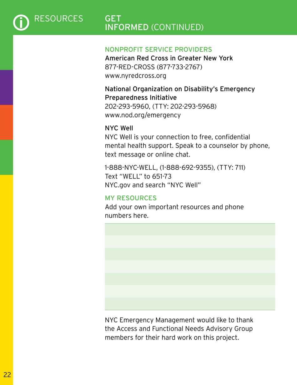 Ready New York: My Emergency Plan - New York City, Page 22