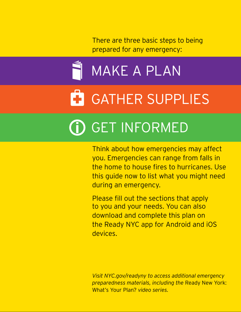 Ready New York: My Emergency Plan - New York City, Page 3