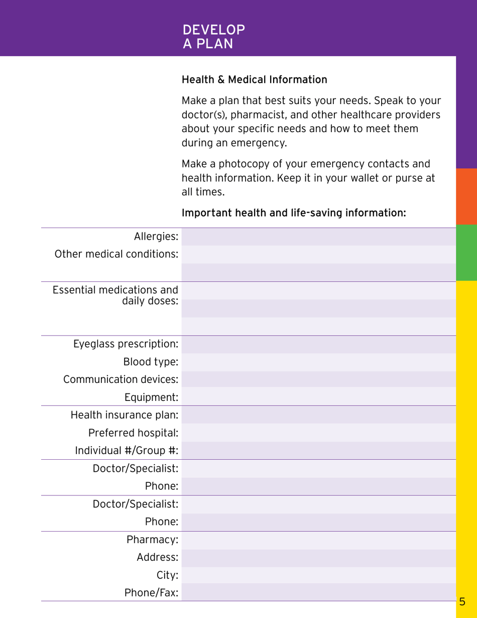 Ready New York: My Emergency Plan - New York City, Page 5