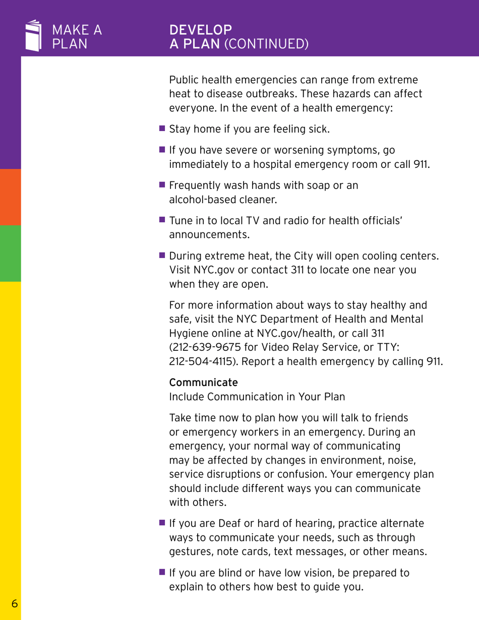 Ready New York: My Emergency Plan - New York City, Page 6