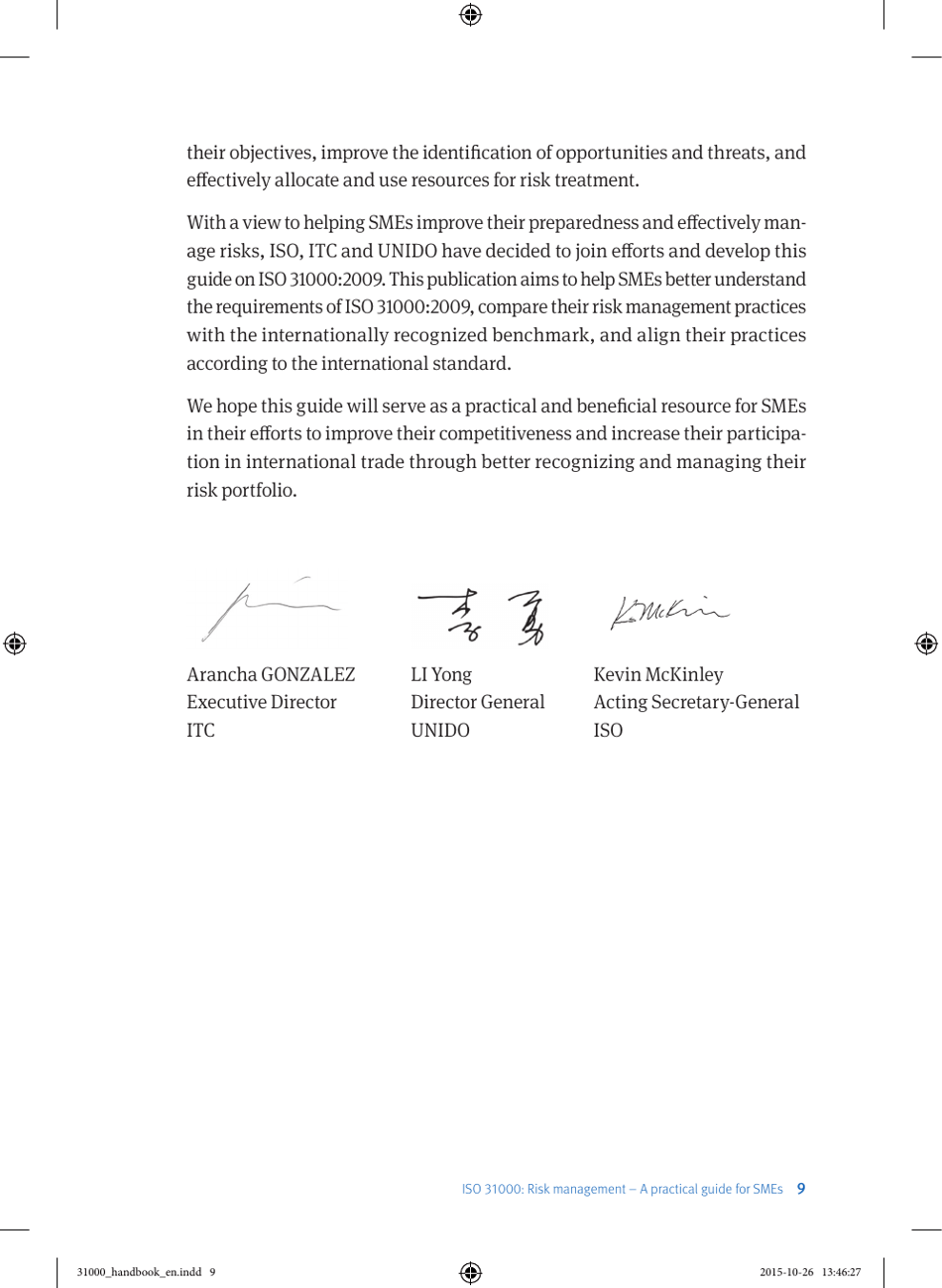 Iso 31000 Risk Management - a Practical Guide for Smes, Page 10